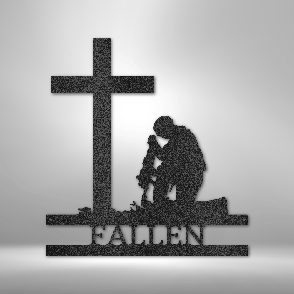 kneeling soldier silhouette