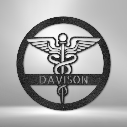 Nurse Monogram - Steel Sign